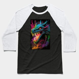 Dragon D&D Monster Graffiti Baseball T-Shirt